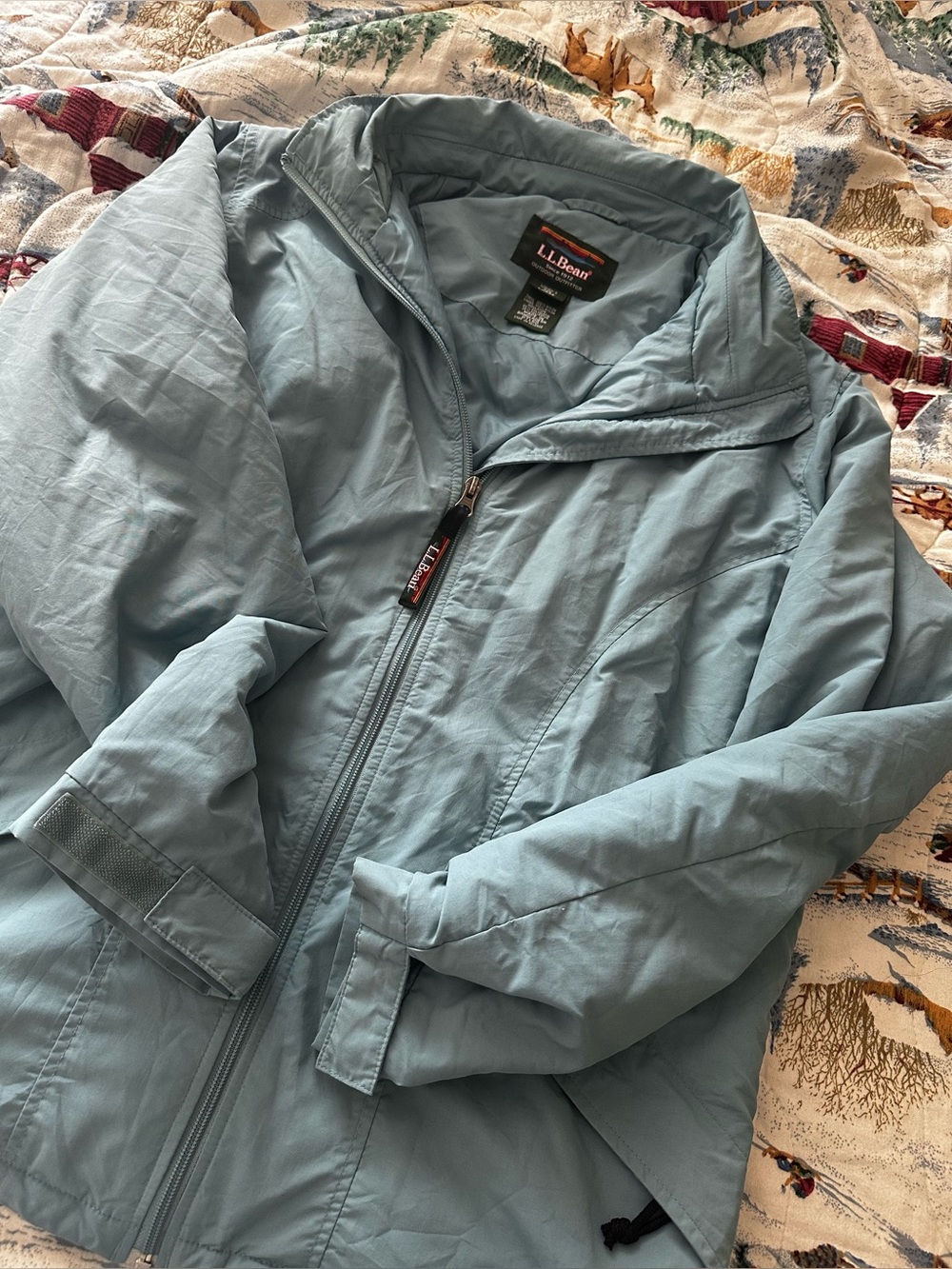 L.L. Bean Light Blue Women's Lightweight Zip Jacket - Picture 2 of 14